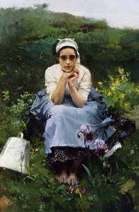 The Milkmaid av Joaquín Sorolla